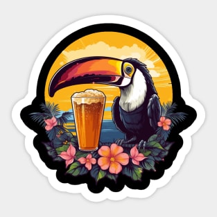 Toucan with Beer Sticker